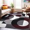 World Rug Gallery Modern Circles Soft Area Rug 5'3'' x 7'3'' Burgundy 100BURGUNDY5X7 - alternate 2